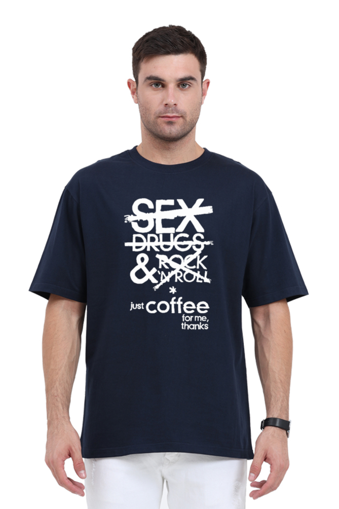 Men's Oversize Half Sleeve T-Shirt_Only Coffee