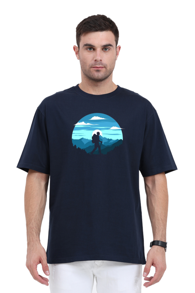 Men's Oversize Half Sleeve T-Shirt_Hiking