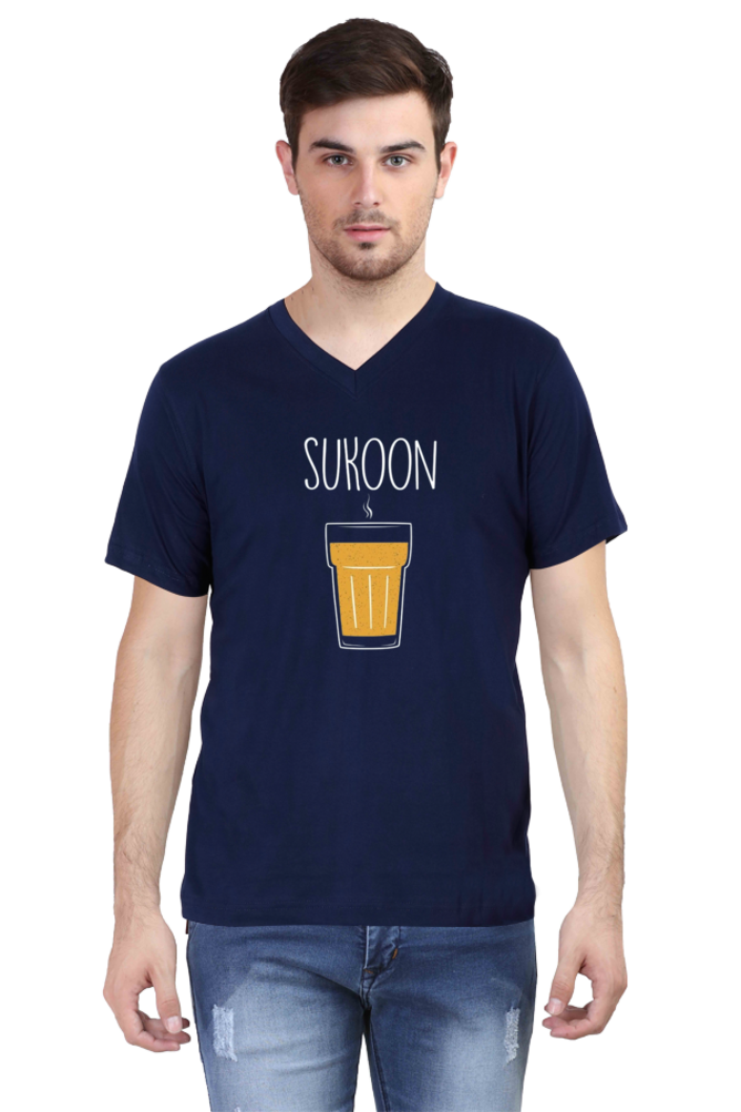 Men's V Neck Half Sleeve T-Shirt_Sukoon