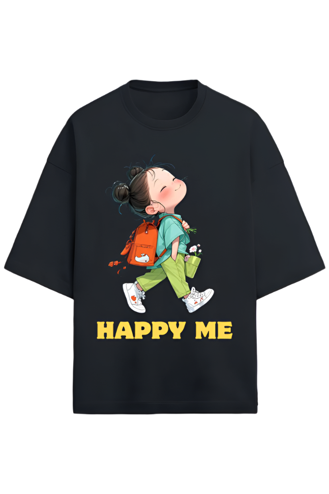 Women Oversized T-Shirt_Happy Me