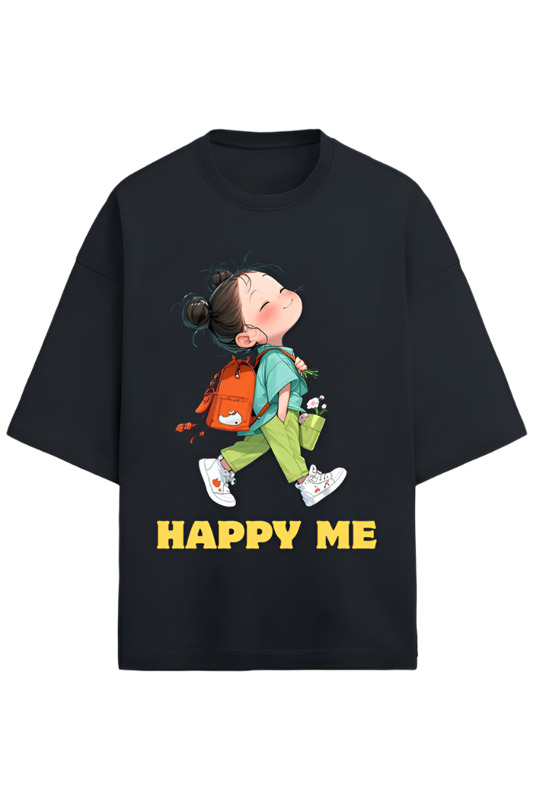 Women Oversized T-Shirt_Happy Me