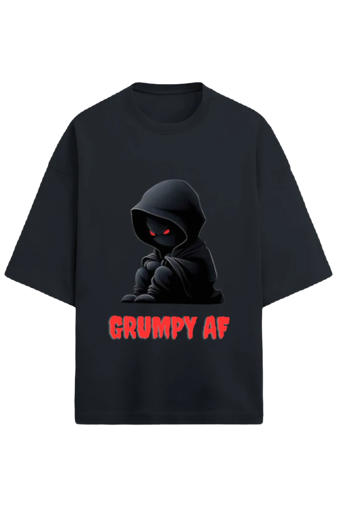 Unisex Terry Oversized T-Shirt_Grumpy Ghost