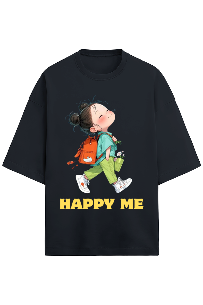 Women Oversized T-Shirt_Happy Me