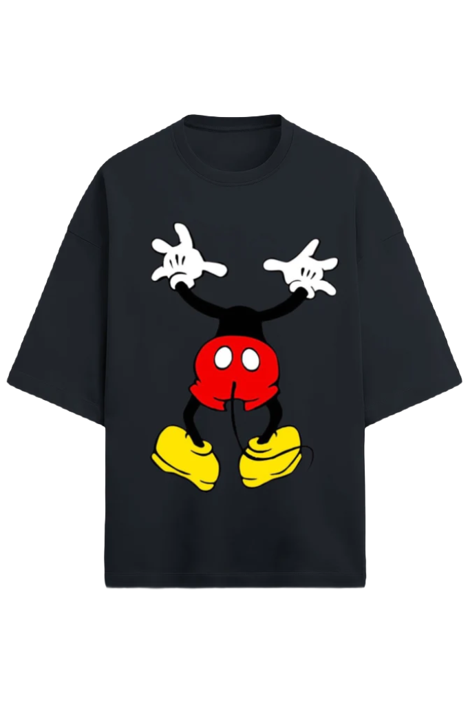 Unisex Oversized Terry T-Shirt_Mickey Looking