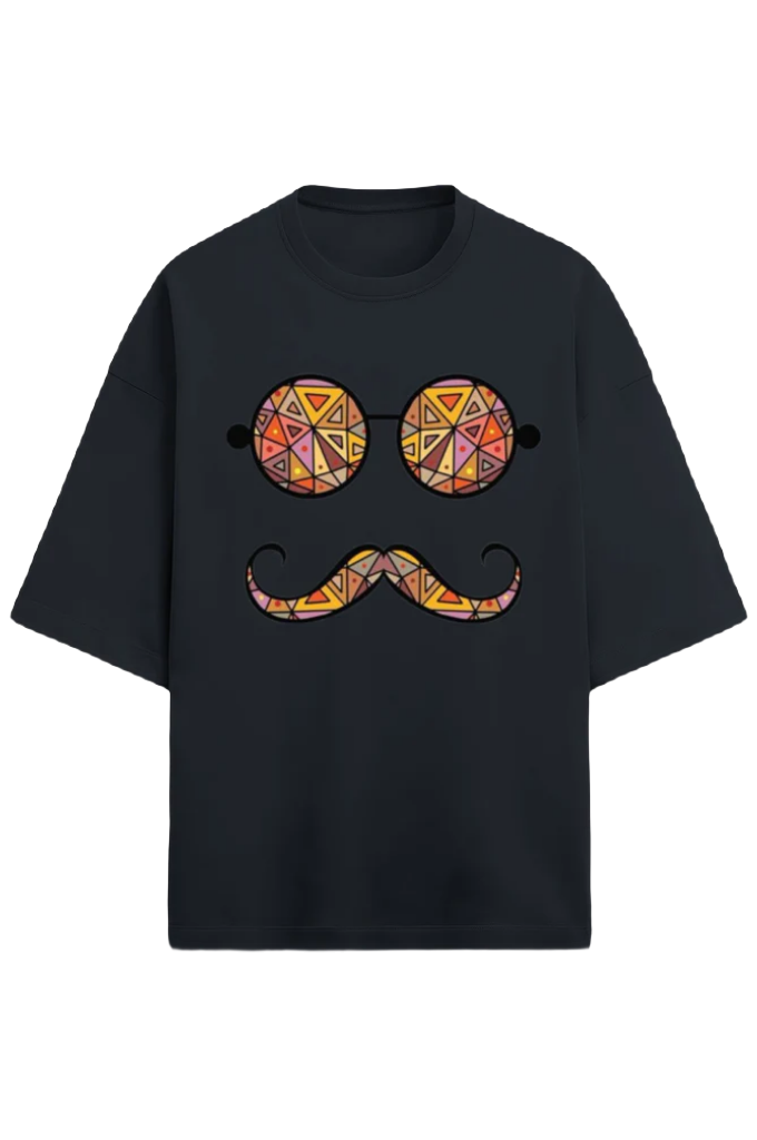 Unisex Oversize Terry T-Shirt_Moustache