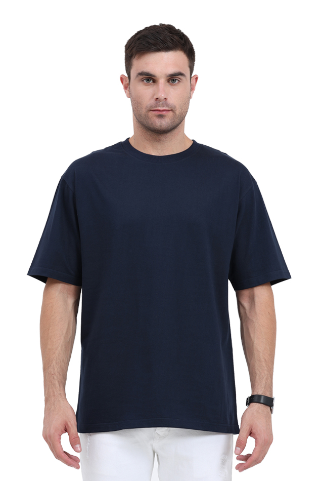 Men's Oversize Half Sleeve T-Shirt_Plains