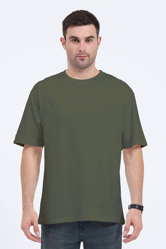 Men's Oversize Half Sleeve T-Shirt_Plains