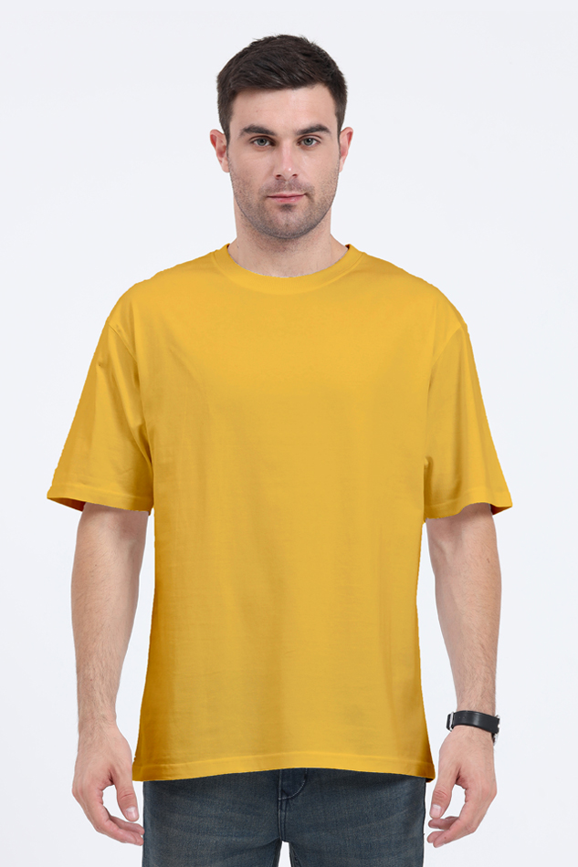 Men's Oversize Half Sleeve T-Shirt_Plains