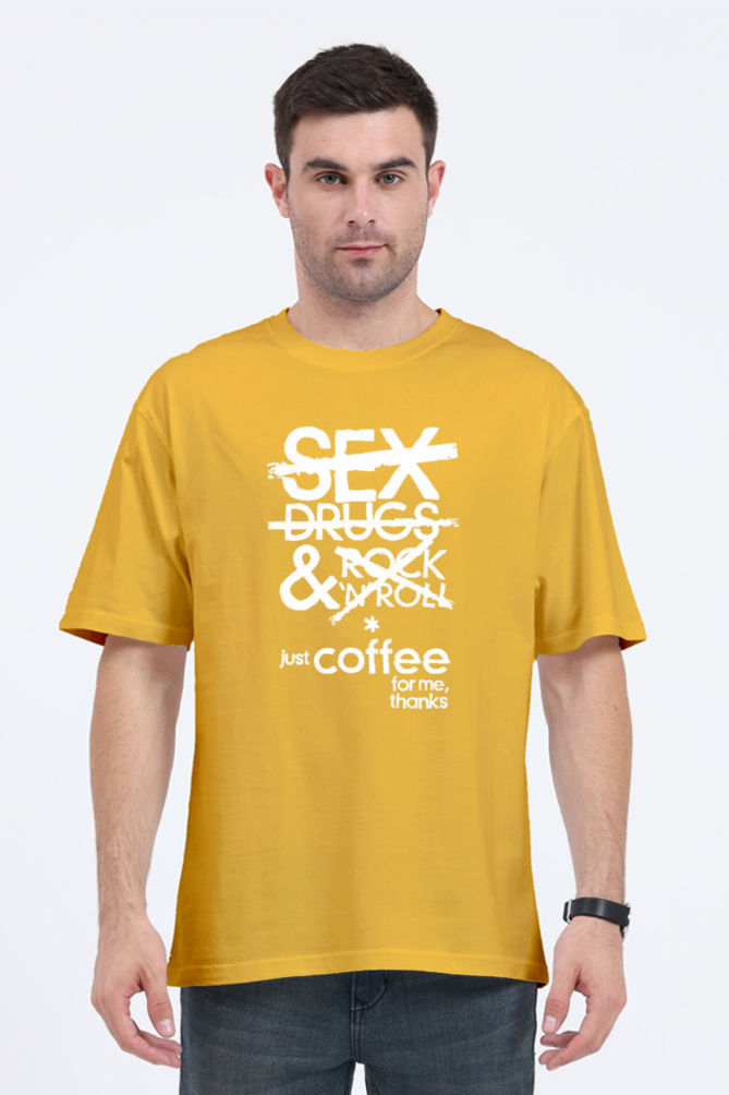 Men's Oversize Half Sleeve T-Shirt_Only Coffee