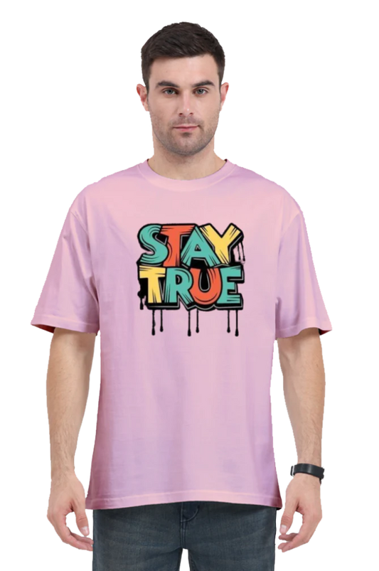 Men's Oversize Half Sleeve T-Shirt_Stay True