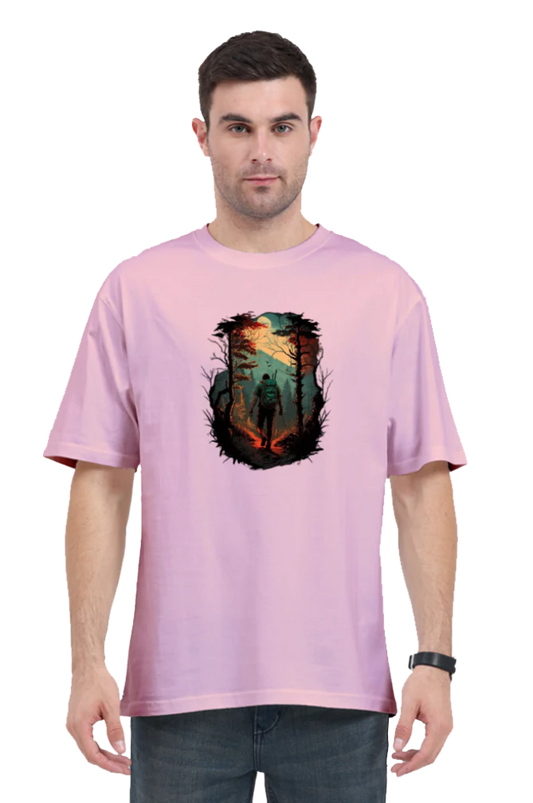 Men's Oversize Half Sleeve T-Shirt_Into The Woods