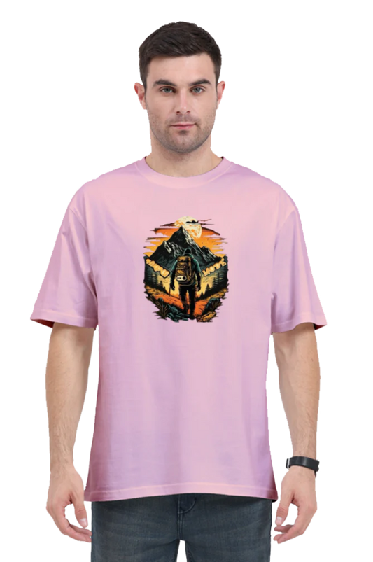 Men's Oversize Half Sleeve T-Shirt_Twilight Trek