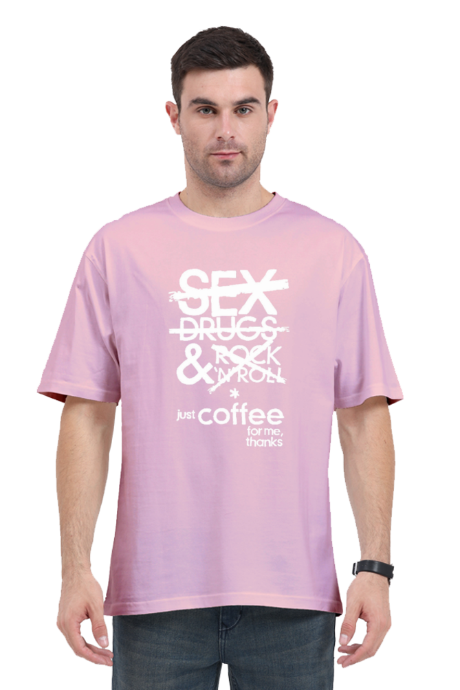 Men's Oversize Half Sleeve T-Shirt_Only Coffee