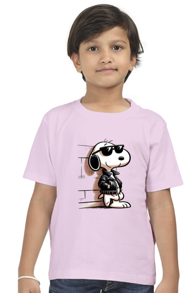 Boy Round Neck Half Sleeve_Snoopy