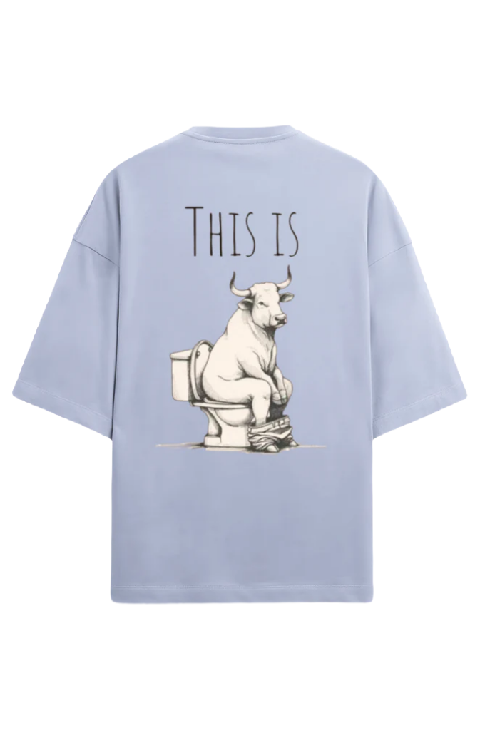 Unisex Oversize Terry T-Shirt_Bull Shit