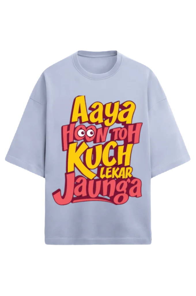 Unisex Oversize Terry T-Shirt_Aaya Hoon Toh_Memes Collection