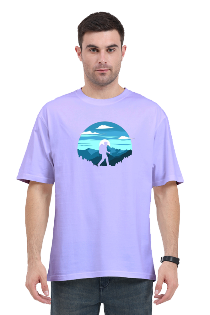 Men's Oversize Half Sleeve T-Shirt_Hiking