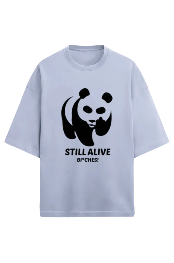 Unisex Terry Oversized T-Shirt_Rude Panda