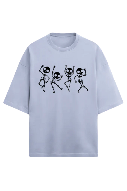 Unisex Terry Oversized T-Shirt_Four Skeletons