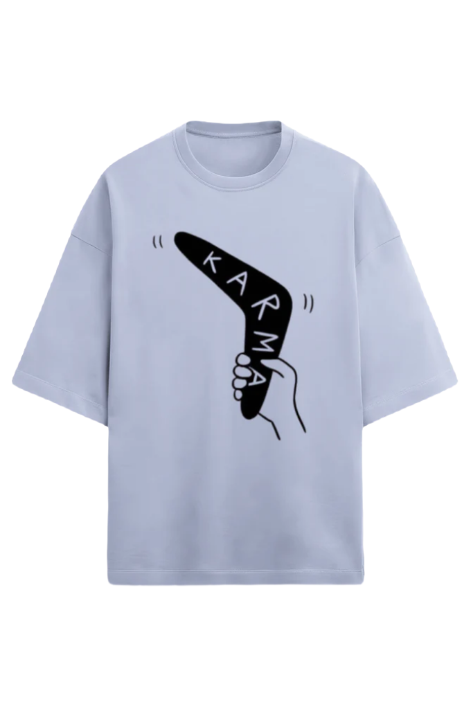 Unisex Oversize Terry T-Shirt_Karma Boomerang