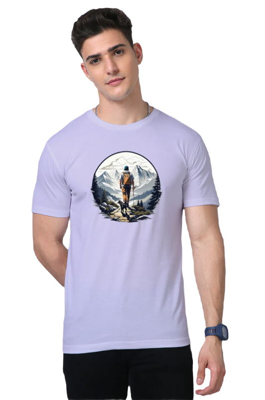 Men Supima T-Shirts_Snow Trek_Hikes & Treks Collection