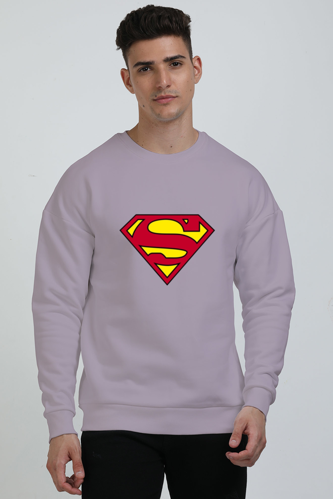 Men's Oversized Sweatshirts_Superman Logo