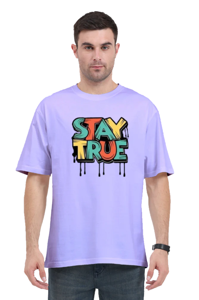 Men's Oversize Half Sleeve T-Shirt_Stay True