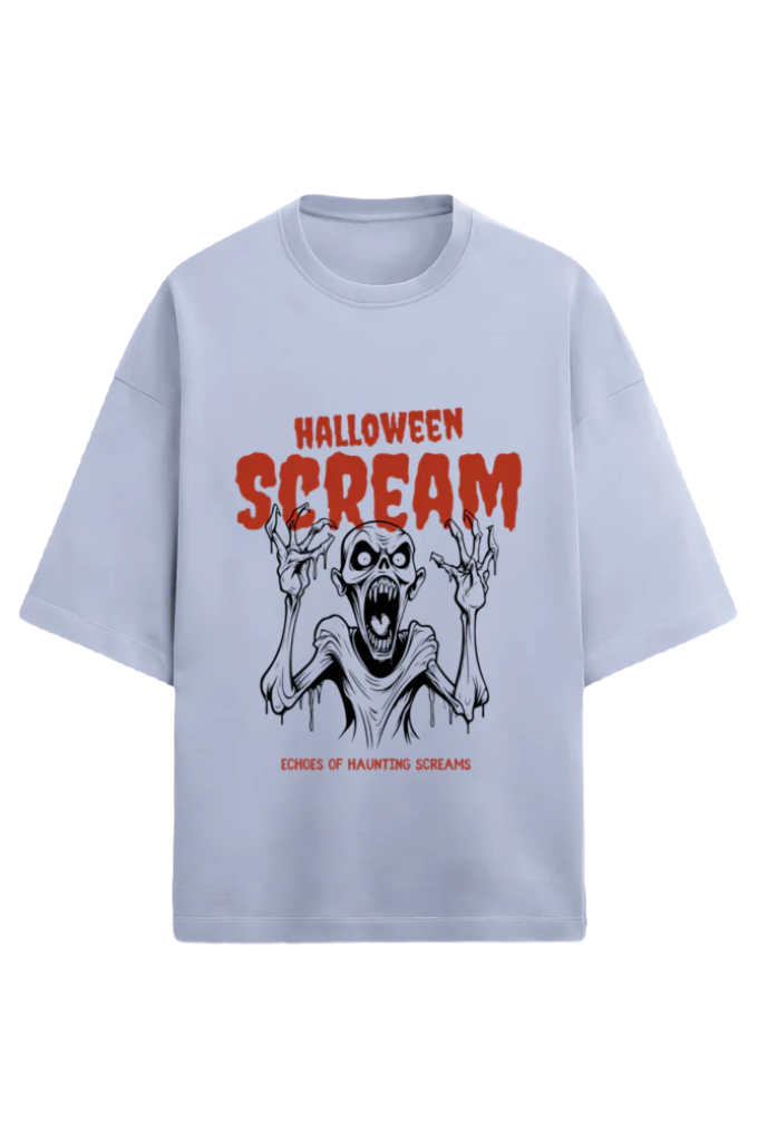 Unisex Oversize Terry T-Shirt_Scream