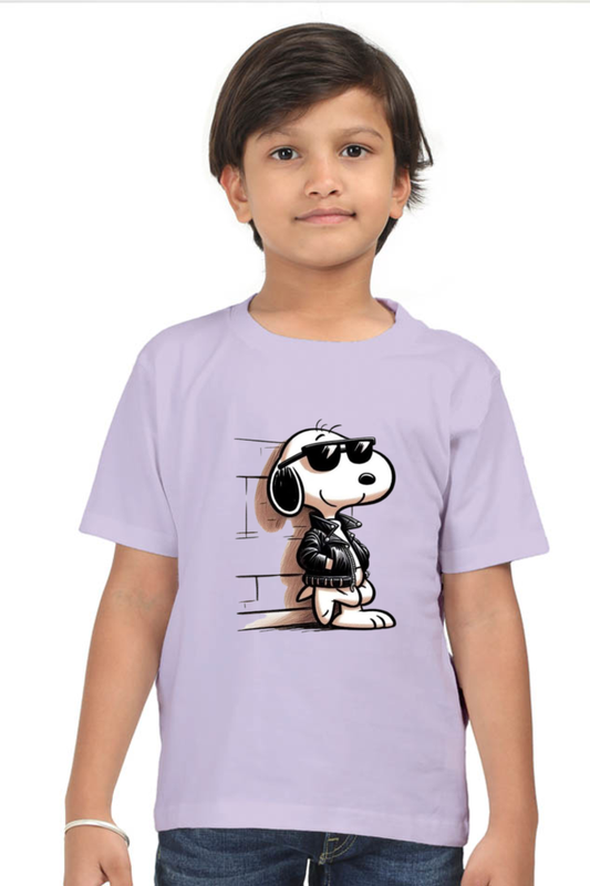 Boy Round Neck Half Sleeve_Snoopy