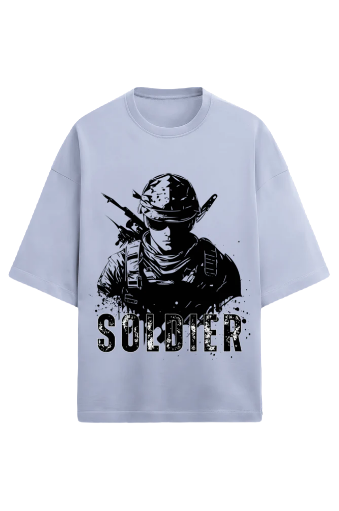 Unisex Terry Oversized T-Shirt_Soldier Front