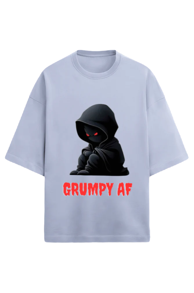 Unisex Terry Oversized T-Shirt_Grumpy Ghost