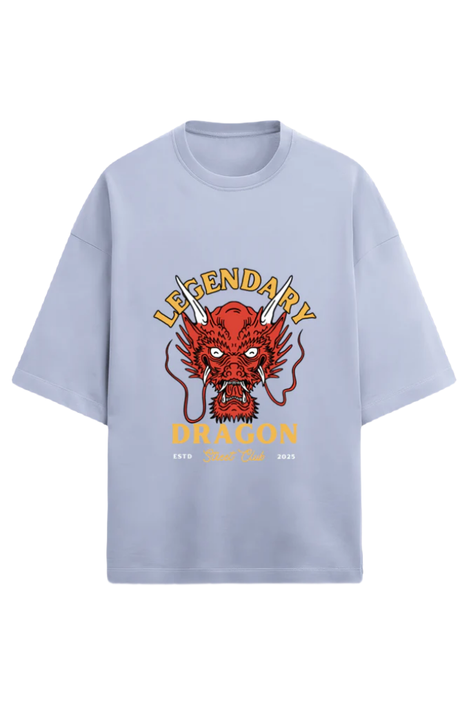 Unisex Oversize Terry T-Shirt_Legendary Dragon