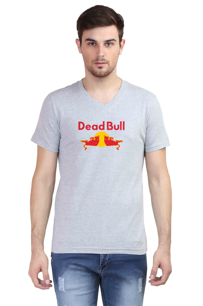 Men's V Neck Half Sleeve T-Shirt_Deadbull