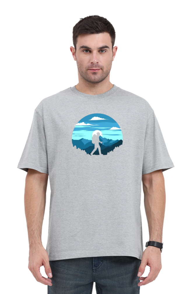 Men's Oversize Half Sleeve T-Shirt_Hiking