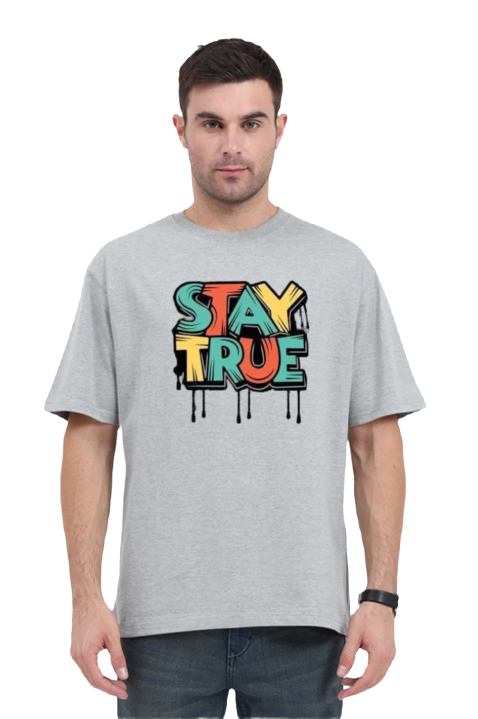 Men's Oversize Half Sleeve T-Shirt_Stay True