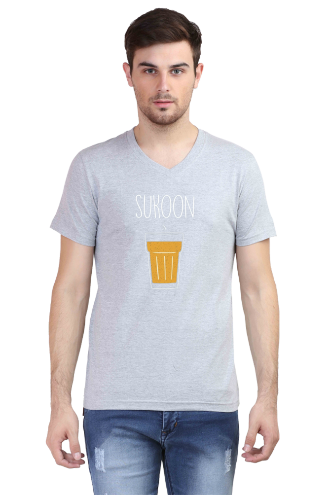 Men's V Neck Half Sleeve T-Shirt_Sukoon