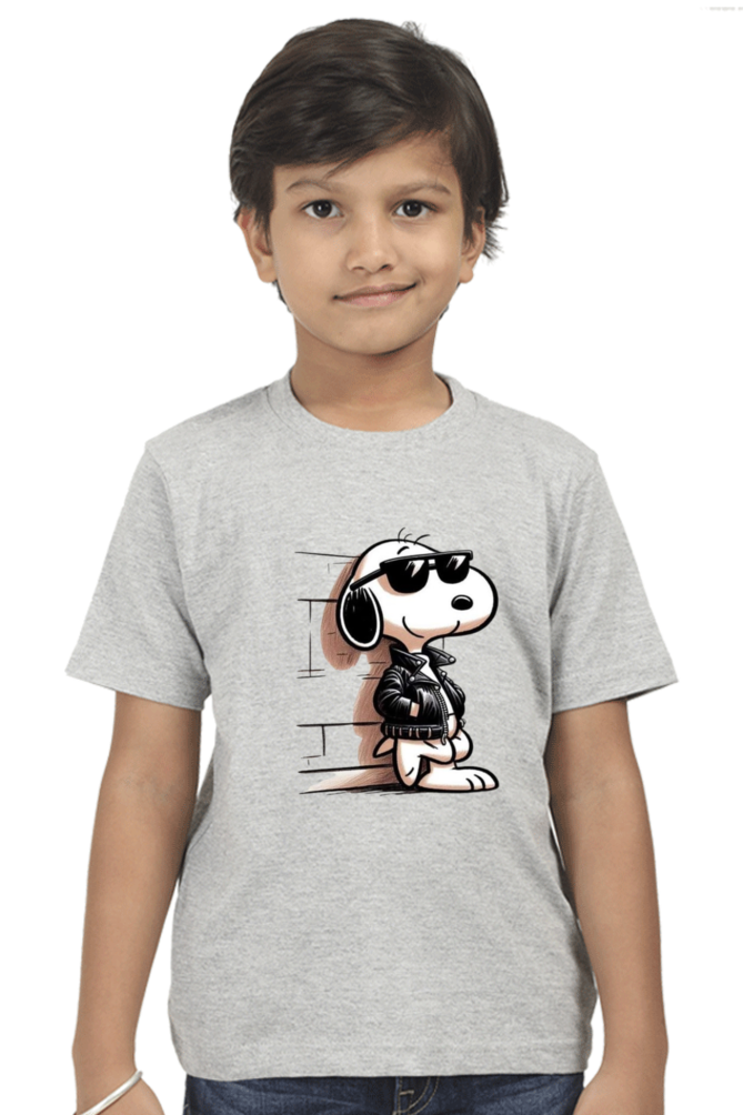 Boy Round Neck Half Sleeve_Snoopy