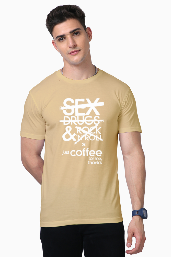 Men's Supima T-Shirts_Just Coffee_Caffeine Addict Collection