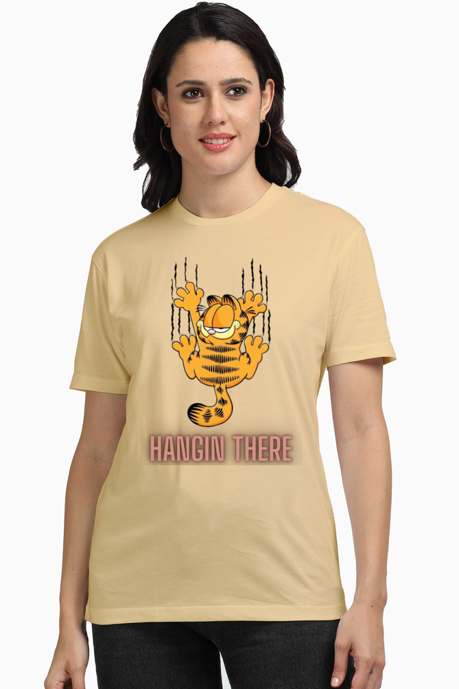 Women Supima T-Shirts_Hangin There_Cartoon Collection