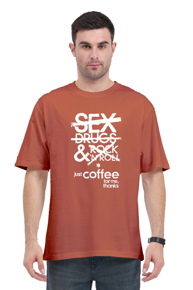 Men's Oversize Half Sleeve T-Shirt_Only Coffee