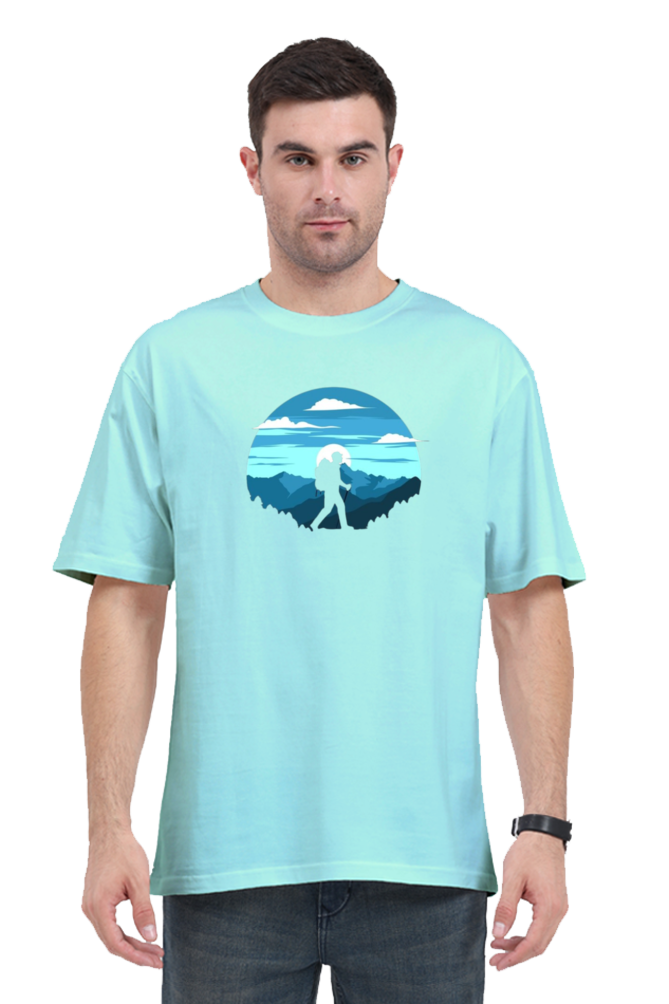 Men's Oversize Half Sleeve T-Shirt_Hiking