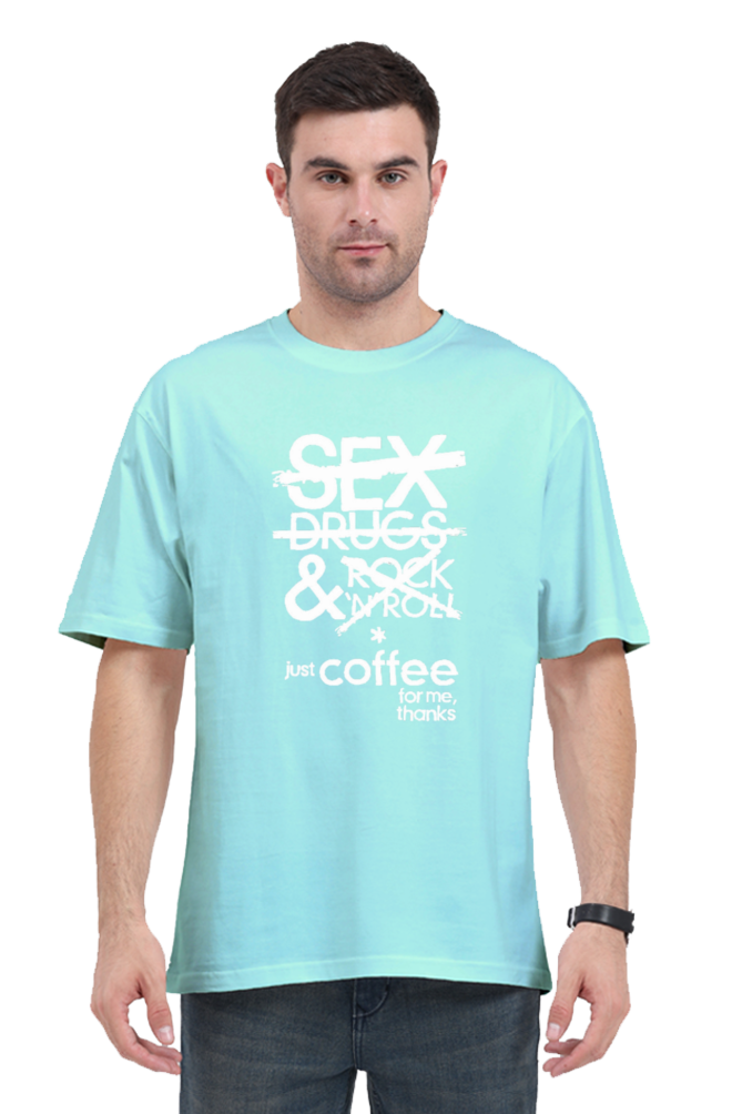 Men's Oversize Half Sleeve T-Shirt_Only Coffee