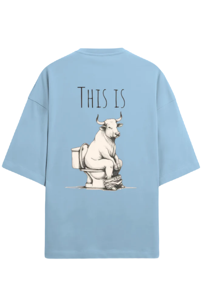 Unisex Oversize Terry T-Shirt_Bull Shit