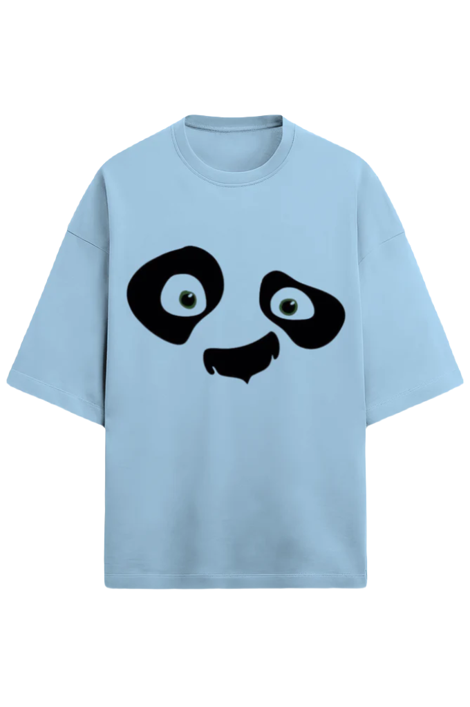 Unisex Oversize Terry T-Shirt_Panda Face