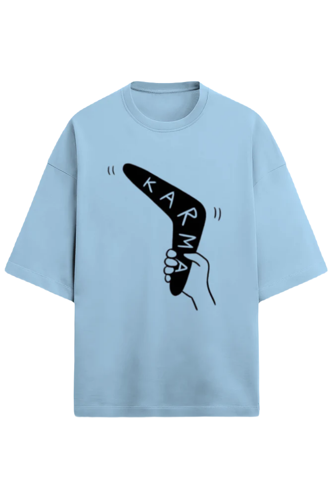 Unisex Oversize Terry T-Shirt_Karma Boomerang