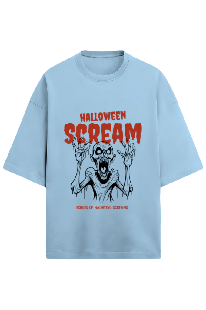 Unisex Oversize Terry T-Shirt_Scream