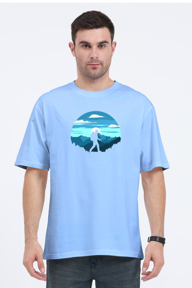 Men's Oversize Half Sleeve T-Shirt_Hiking