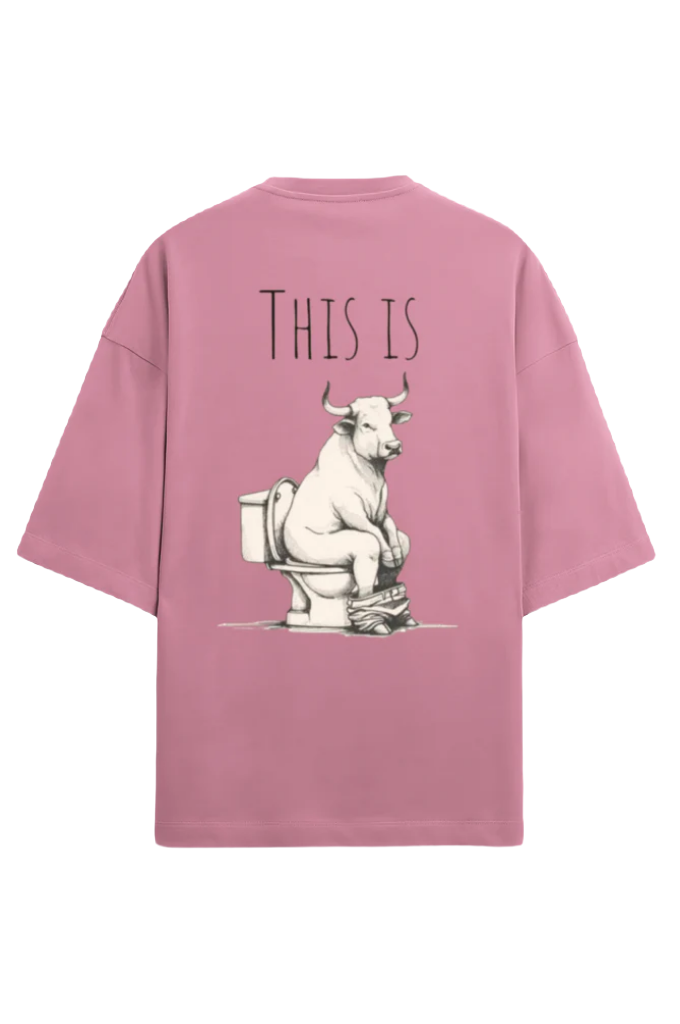 Unisex Oversize Terry T-Shirt_Bull Shit