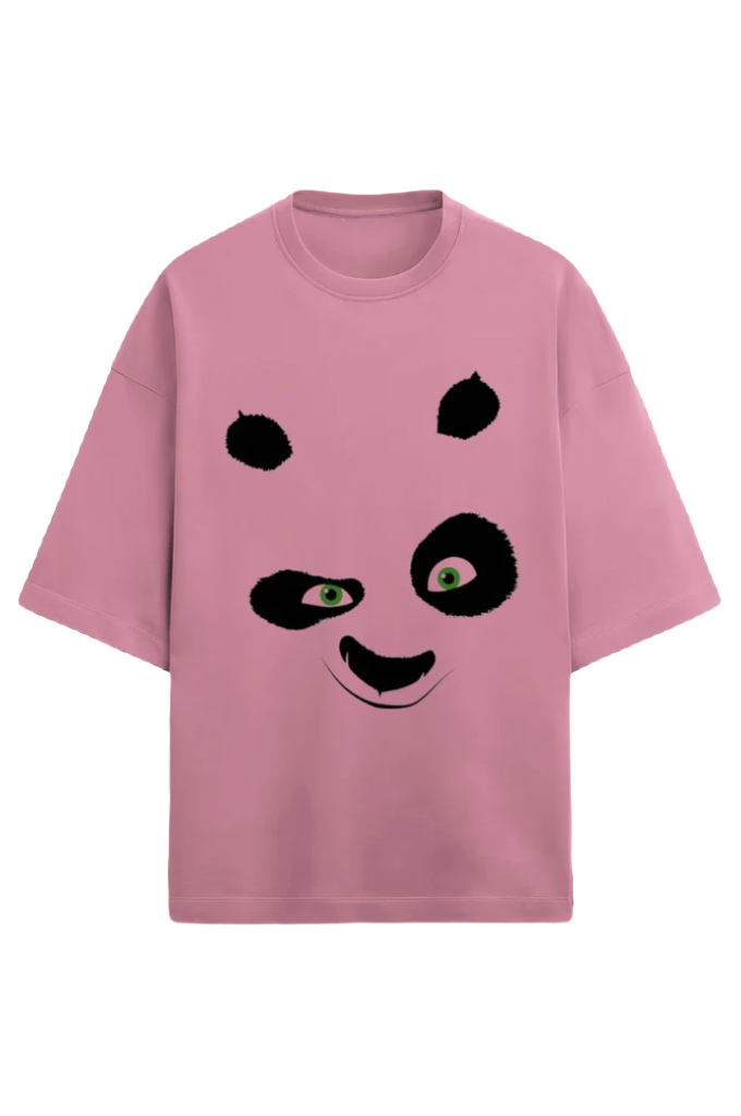 Unisex Oversize Terry T-Shirt_Panda Face