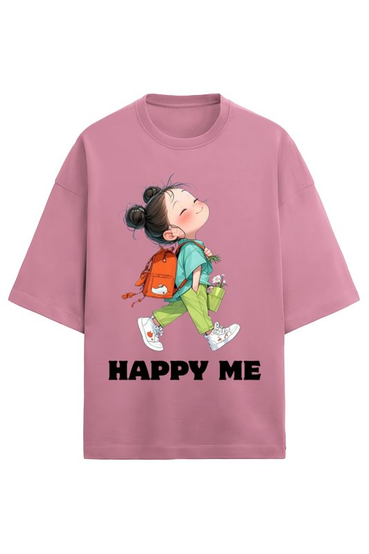 Women Oversized T-Shirt_Happy Me